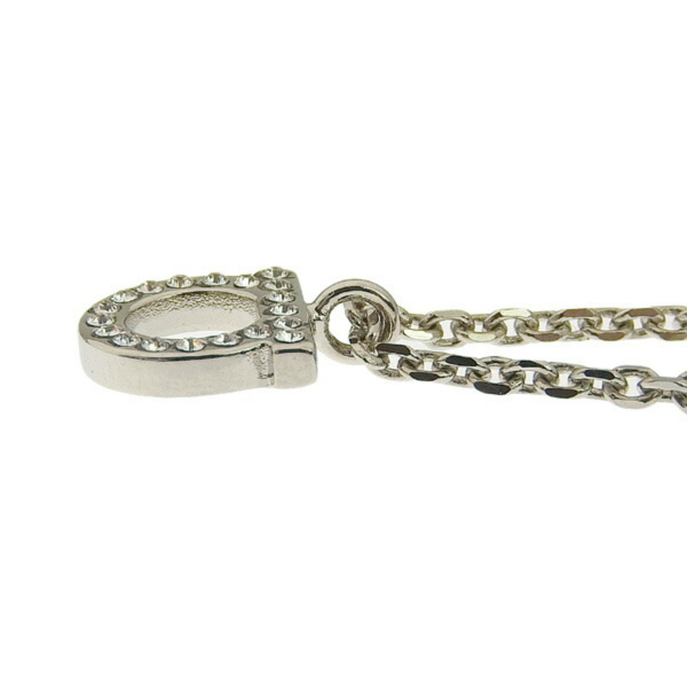 Salvatore Ferragamo Ferragamo Light Stone Gancini Necklace Silver Women's_5